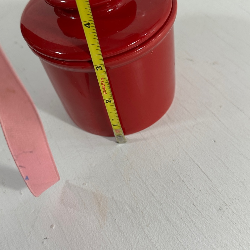 Butter bell red ceramic - Picture 6 of 7